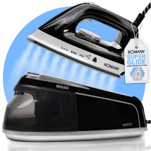 Statie de calcat cu abur Bomannr cu fier de calcat cu abur 35 bari Fier de calcat cu abur cu talpa Superglide si rezervor de apa de 12 litri 80 min ti - Img 1