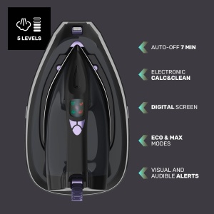 Statie de calcat Taurus | Uimitor SSD3000 | Presiune de 7 bari | Putere 3000W | linistit | Gata de utilizare in 30 de secunde | Amplificare electronica de abur | 400g/min | Rezervor de 1,5 litri | Talpa ceramica - Img 3