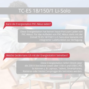 Statie de energie portabila Einhell TC-ES 181501 Li-Solo, 150W, USB-C 60W - Img 5