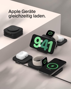 Statie de incarcare Belkin BoostCharge Pro 3-in-1, 15W, MagSafe, pentru iPhone si Apple Watch - Img 2
