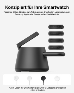 Statie de incarcare wireless Belkin UltraCharge 3-in-1, 25W, Negru - Img 2