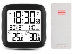 Statie Meteo BERDSEN BD-903 cu Display, Masurare Temperatura Interioara si Exterioara, Alarma Snooze, Culoare Argintie - Img 7