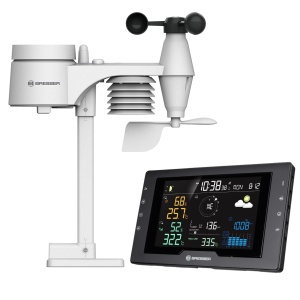 Statie Meteo Bresser Azores Profi cu 5-in-1 Senzor Exterior, Display Colorat