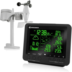 Statie meteo Bresser Wetter Center 5-in-1 Display 57 inch Negru