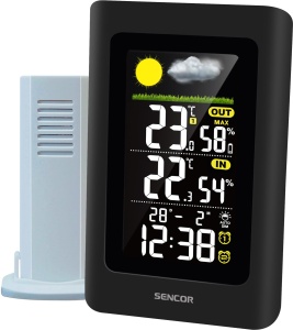 Statie Meteo Digitala Sencor SWS 4270 cu Sensor Exterior, Display Colorat, Barometru