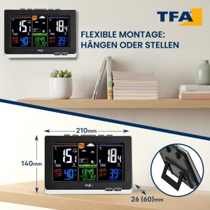 Statie Meteo TFA Dostmann SPRING cu Sensor Exterior, Display Colorat - Img 5