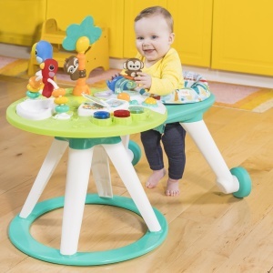 Station de joaca Bright Starts Around We Go Tropic Cool 2-in-1, Verde, cu 10 activitati - Img 3