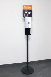 Stativ de dezinfectare APS 98250, metal, negru, 163 cm inaltime, 32 cm diametru - Img 3
