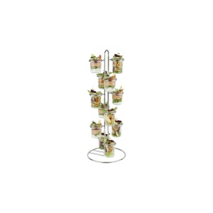 Stativ pentru borcane APS 33246, capacitate 12 borcane 6 cm, metal cromat