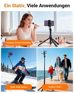 Stativ pentru Smartphone GRIFEMA Handy, 175cm, Aluminiu, Negru - Img 7