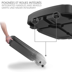 Stativ pentru umbrele VOUNOT, 4 piese, capacitate 52 L apa sau 100 kg nisip, negru - Img 5