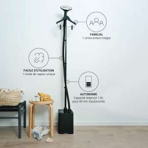 SteamOne - Familii de abururi si abururi verticale EUKID190B 1900W, 40g/min - Fier de calcat cu abur cu autonomie de 45 de minute, rezervor de 1800 ml, gata de utilizare in anii '60 - Perie antibacteriana cu abur cu sistem anti-calcar - Img 3