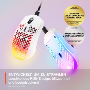 SteelSeries Aerox 3 Mouse Gaming RGB 8500 DPI Design Usor Snow - Img 3