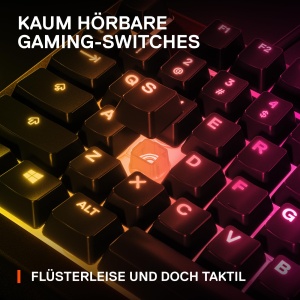 SteelSeries Apex 3 TKL - Tastatura RGB pentru jocuri - Factor de forma compact Tenkeyless - Iluminare RGB cu 8 zone - Aspect german (QWERTZ) - Img 4