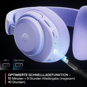 SteelSeries Arctis Nova 3P Wireless Lavanda Casti Gaming PS5 PC Bluetooth - Img 4