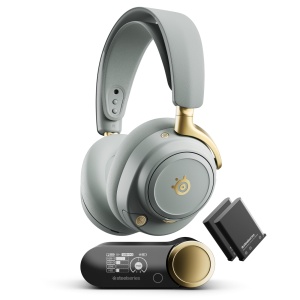 SteelSeries Arctis Nova Elite Wireless Gaming Headset Sage Gold ANC Hi-Res Audio