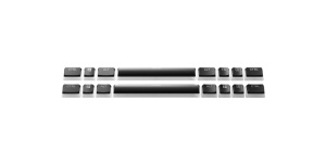 SteelSeries PrismCaps - Set de taste dublu cu aspect de "budinca" - Compatibilitate cu toate tastaturile mecanice majore - Piston MX - Negru (aspect de tastatura germana) - Img 4