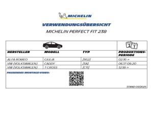Stergatoare auto MICHELIN Perfect Fit 238 600450mm pentru parbriz ambalaj ecologic - Img 2