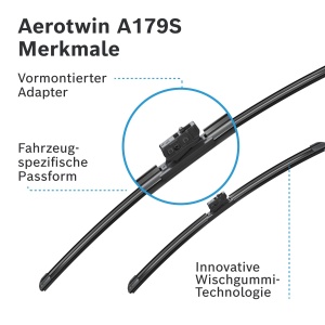 Stergatoare Bosch Aerotwin A179S, 700mm450mm, Set 2 bucati - Img 6