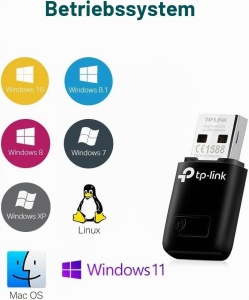 Stick WLAN TP-Link TL-WN823N, 300 Mbits, USB, Negru - Img 2