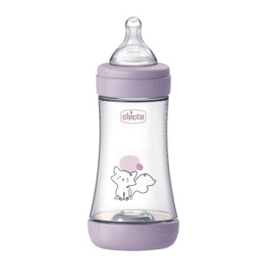Sticla Antikolici Chicco PERFECT 5, 240 ml, cu tetina din silicon moale, pentru 2 luni