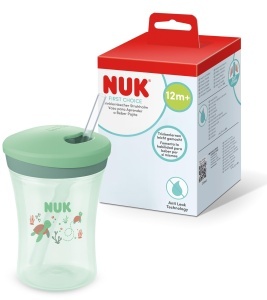 Sticla cu pai NUK First Choice, 230 ml, Verde, Antiscurgere