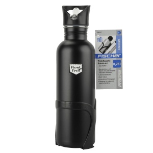 Sticla de Apa FISCHER 750 ml, inox, neagra, cu suport - Img 2