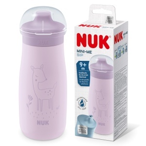 Sticla de apa NUK Mini-Me, 300 ml, din otel inoxidabil, culoare lila