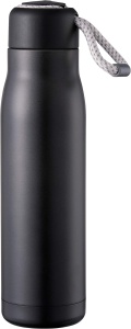 Sticla de apa Pioneer 500 ml, inox, neagra, izolare vacuum