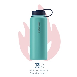 Sticla de apa Wessper Active Max Steeline 1L, inox, BPA-free, marine - Img 3