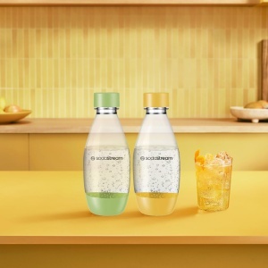 Sticla de plastic SodaStream 0,5L, set 2 bucati, galbena si verde - Img 6