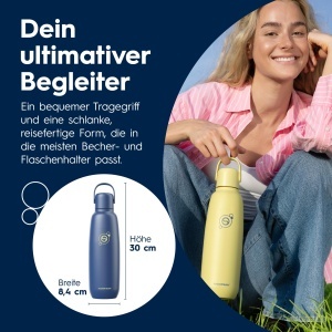 Sticla din otel inoxidabil SodaStream Fizz Go 0,9L, culoare albastra - Img 8