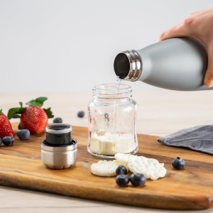 Sticla izolanta din inox reer 500ml, ideal pentru prepararea hranei pentru bebelusi, gri - Img 5