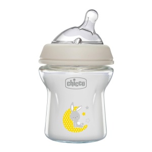 Sticla pentru bebelusi Chicco Natural Feeling, 150 ml, cu tetina din silicon, anti-colici
