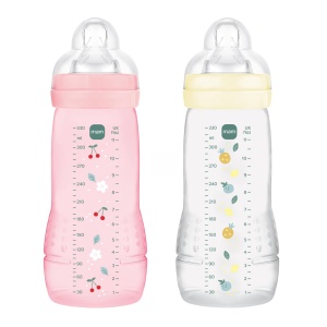 Sticla pentru bebelusi MAM Easy Active, 2 x 330 ml, culoare Beere Perle