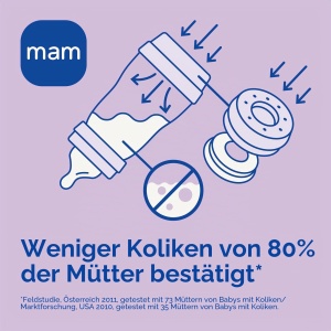 Sticla pentru bebelusi MAM Easy Start 320 ml, 2 bucati, anti-colici, roz - Img 2