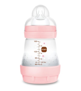 Sticla pentru bebelusi MAM Easy Start Anti-Colic 160 ml, Rosa, cu tetina din silicon