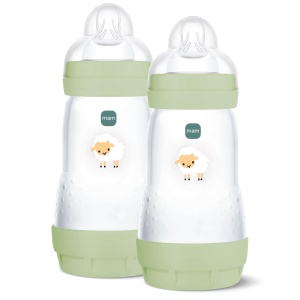 Sticla pentru bebelusi MAM Easy Start Anti-Colic 2x260 ml, 0 luni, cu tetina SkinSoft - Img 2