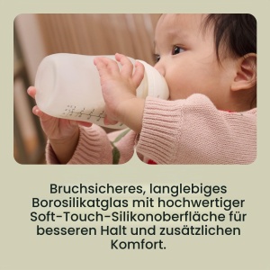 Sticla pentru bebelusi Tommee Tippee Natural Start, 150 ml, 2 bucati, din sticla cu silicon - Img 2