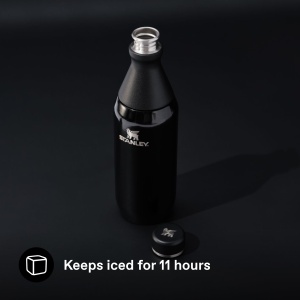Sticla termica Stanley 1913 All Day Slim 0.6L, inox, negru, izolare 6 ore - Img 4