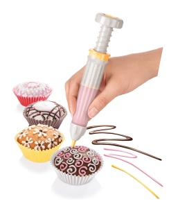 Stilou decorativ Tescoma DELICIA cu 5 duze, silicon flexibil - Img 3