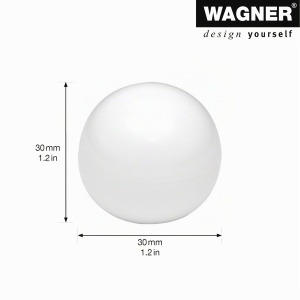 Stopper pentru usa WAGNER GOLFBALL, plastic alb, 30 mm, inclusiv montaj - Img 2