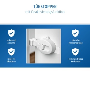 Stopper usa reer cu functie de dezactivare, protectie pentru degete, montare usoara - Img 3