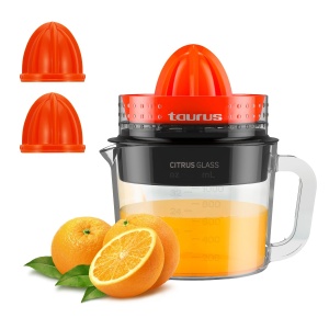 Storcator de citrice Taurus Citrus Glass, capacitate 1L, cu sistem de rotatie dubla