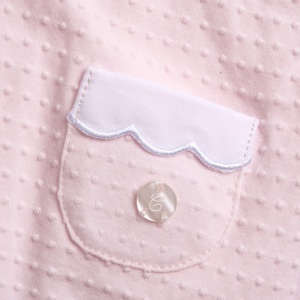 Strampler pentru bebelusi Chicco, din bumbac, roz, cu deschidere la spate - Img 4
