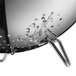 Strecuratoare WMF Gourmet din otel inoxidabil 24 cm, strecuratoare cu picioare, strecuratoare din otel inoxidabil, strecuratoare de taitei, strecuratoare de bucatarie, cromargan din otel inoxidabil, se poate spala in masina de spalat vase - Img 2