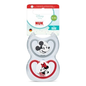 Sucea ortodontica NUK Perfect Match Air pentru 18-36 luni, 2 bucati, cu design Minni Maus