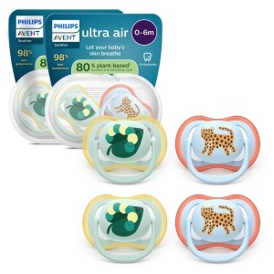 Sucitor pentru bebelusi Philips Avent ultra air, 0-6 luni, silicon, BPA-free, 4 bucati