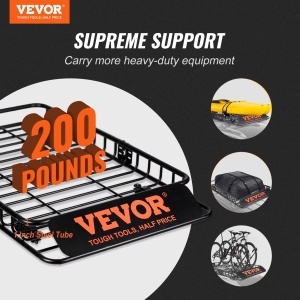 Suport bagaje auto VEVOR Dachgepacktrager 1630x990x152 mm capacitate 907 kg negru - Img 2