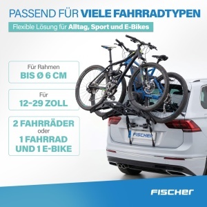 Suport biciclete FISCHER Heck pentru 2 biciclete, capacitate 45 kg, din otel - Img 3